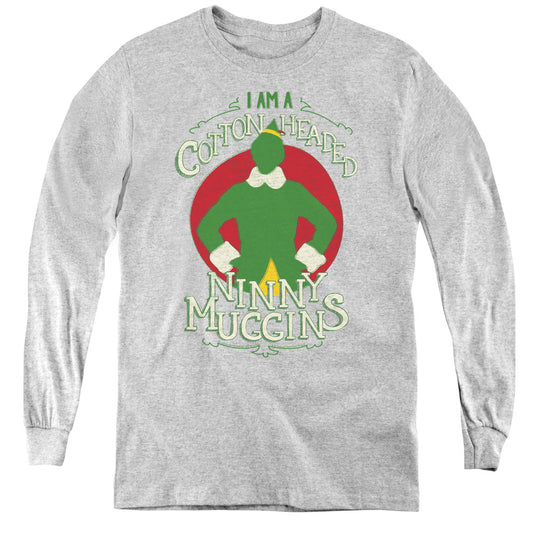 ELF : COTTON HEADED L\S YOUTH ATHLETIC HEATHER XL
