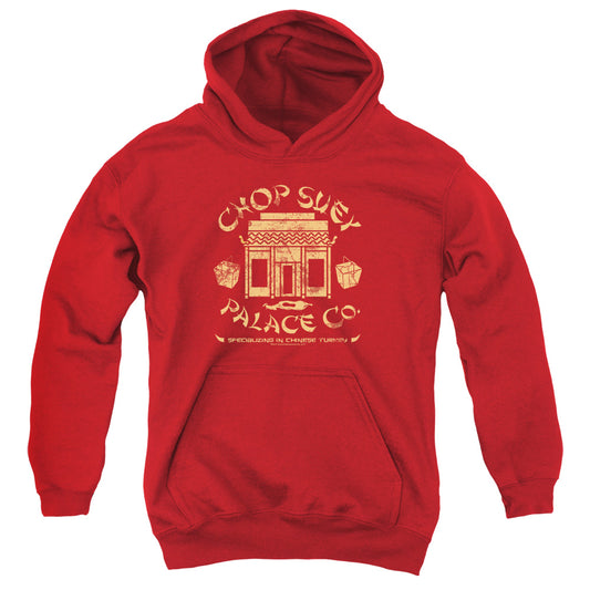 A CHRISTMAS STORY : CHOP SUEY PALACE CO YOUTH PULL-OVER HOODIE Red LG