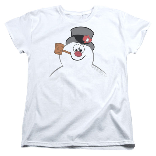FROSTY THE SNOWMAN : FROSTY FACE WOMENS SHORT SLEEVE White XL