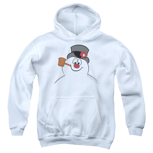 FROSTY THE SNOWMAN : FROSTY FACE YOUTH PULL OVER HOODIE White LG