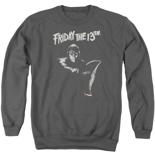 FRIDAY THE 13TH : AX ADULT CREW SWEAT Charcoal 2X