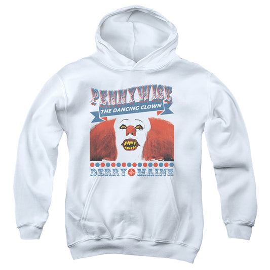 IT 1990 : THE DANCING CLOWN YOUTH PULL OVER HOODIE White SM
