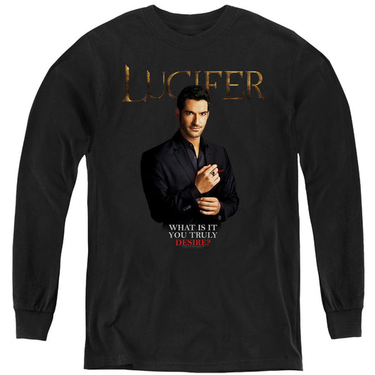 LUCIFER : LUCIFER WHAT DO YOU DESIRE? L\S YOUTH Black XL