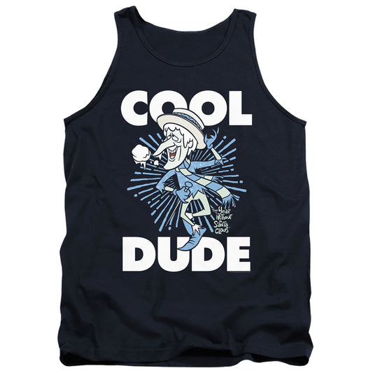 THE YEAR WITHOUT A SANTA CLAUS : COOL DUDE ADULT TANK Navy 2X