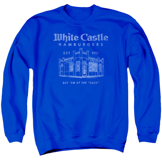 WHITE CASTLE : BY THE SACK ADULT CREW SWEAT Royal Blue 2X