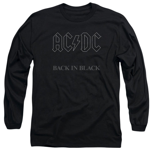 AC\DC : BACK IN BLACK L\S ADULT T SHIRT 18\1 Black 2X