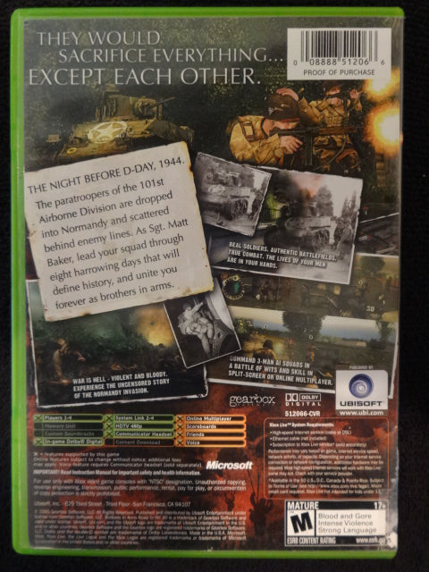 Brothers In Arms Road to Hill 30 Microsoft Xbox
