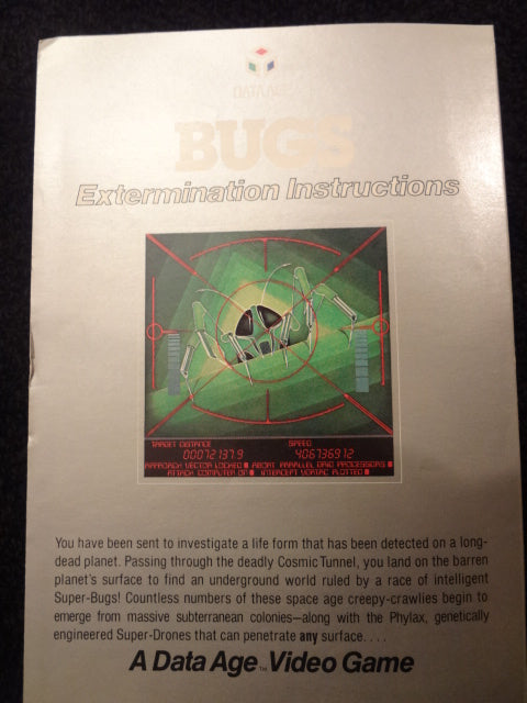 Bugs Instruction Booklet Atari 2600