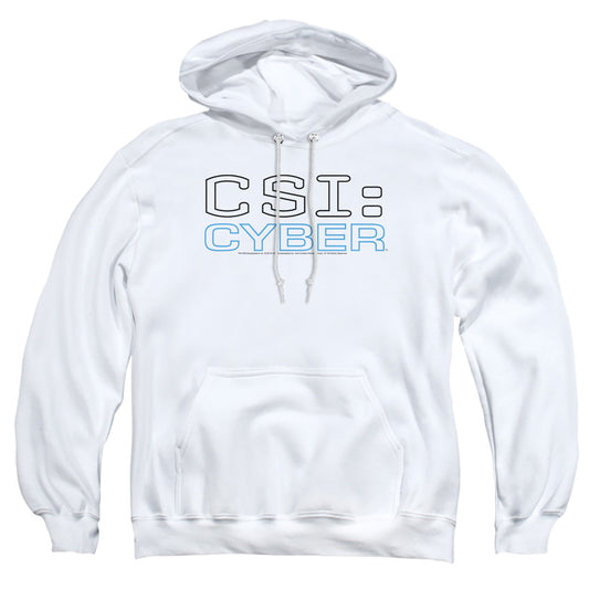 CSI : CYBER : LOGO ADULT PULL OVER HOODIE White SM