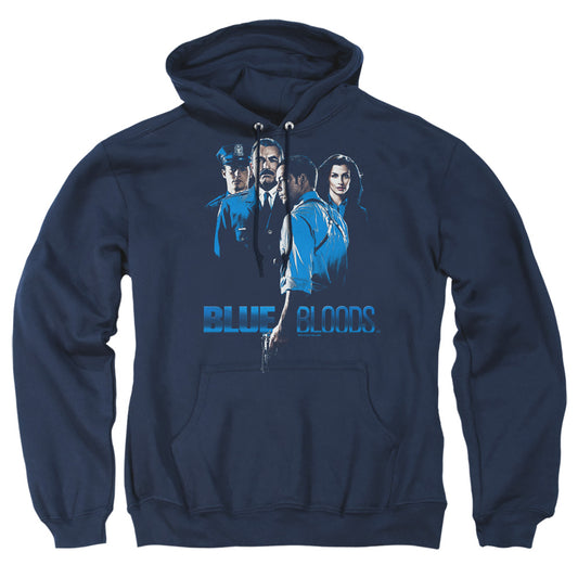 BLUE BLOODS : BLUE INVERTED ADULT PULL OVER HOODIE Navy 2X