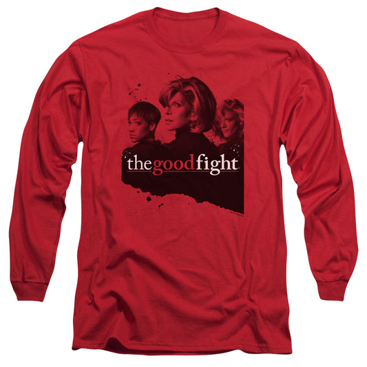 THE GOOD FIGHT : DIANE LUCCA MAIA L\S ADULT T SHIRT 18\1 Red 2X