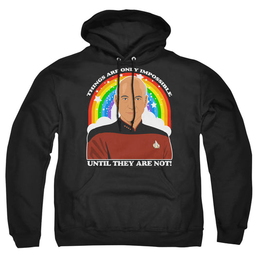 STAR TREK THE NEXT GENERATION : IMPOSSIBLE ADULT PULL OVER HOODIE Black SM