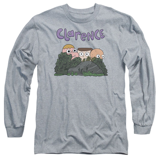 CLARENCE : GANG L\S ADULT T SHIRT 18\1 ATHLETIC HEATHER 3X