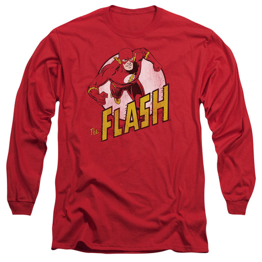 DC FLASH : THE FLASH L\S ADULT T SHIRT 18\1 RED MD