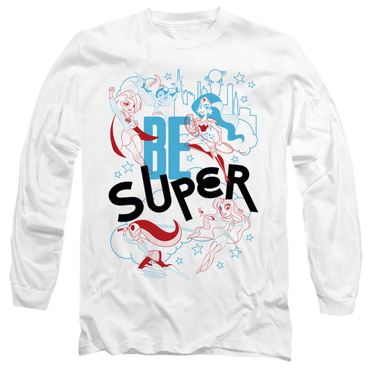 DC SUPERHERO GIRLS : BE SUPER L\S ADULT T SHIRT 18\1 White SM