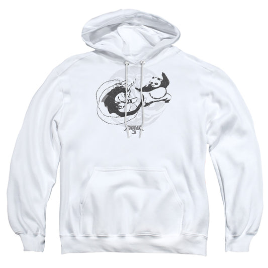 KUNG FU PANDA : FACE OFF ADULT PULL OVER HOODIE White 2X