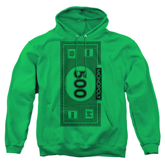 MONOPOLY : BIG BANK ADULT PULL OVER HOODIE Kelly Green 2X