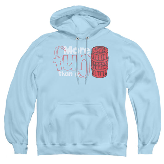 BARREL OF MONKEYS : MORE FUN ADULT PULL OVER HOODIE Light Blue 2X