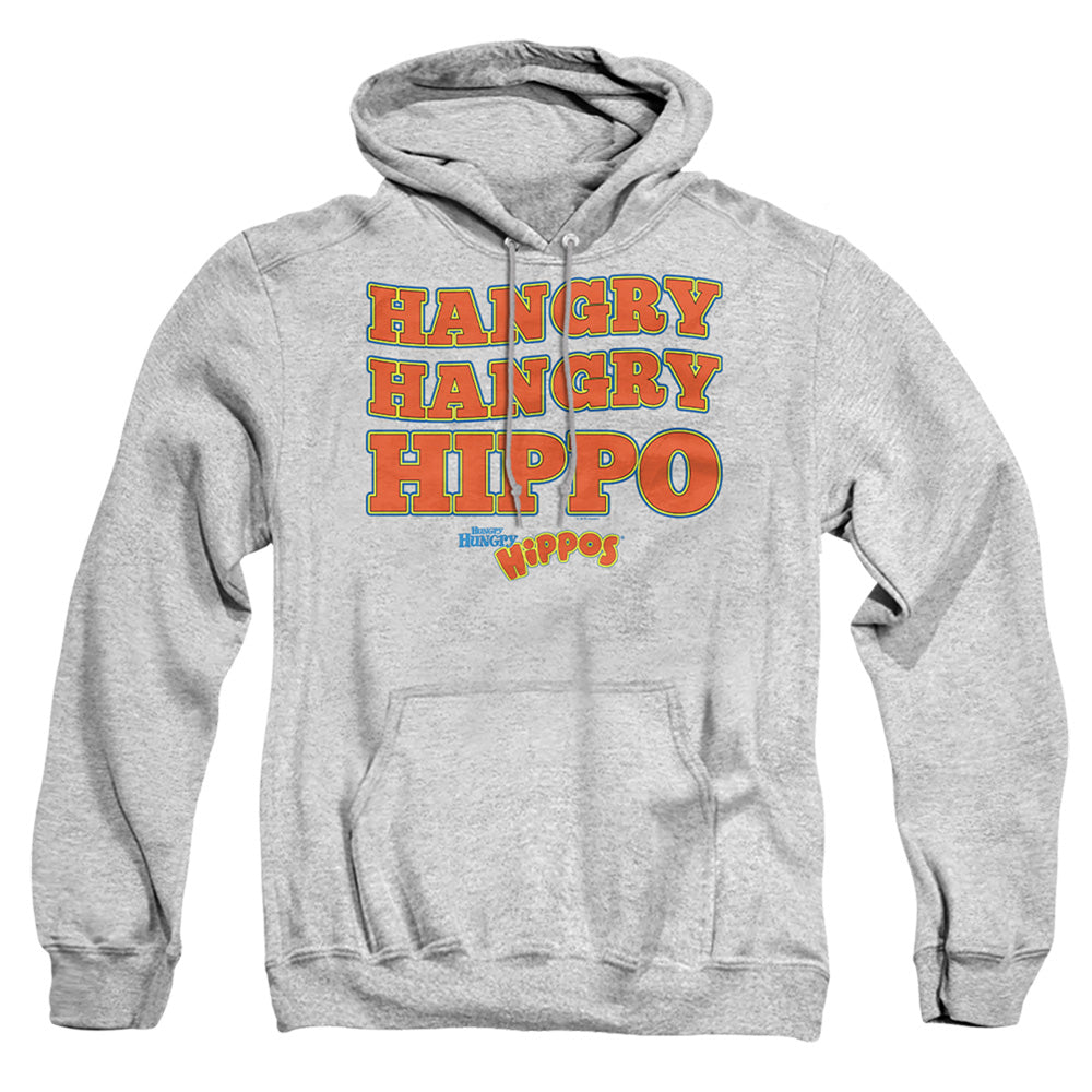 HUNGRY HUNGRY HIPPOS : HANGRY ADULT PULL OVER HOODIE Athletic Heather LG