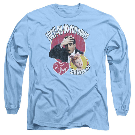 I LOVE LUCY : YELLING IN SPANISH L\S ADULT T SHIRT 18\1 CAROLINA BLUE SM