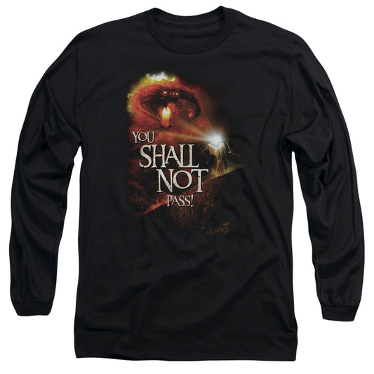 LORD OF THE RINGS : YOU SHALL NOT PASS L\S ADULT T SHIRT 18\1 BLACK 2X