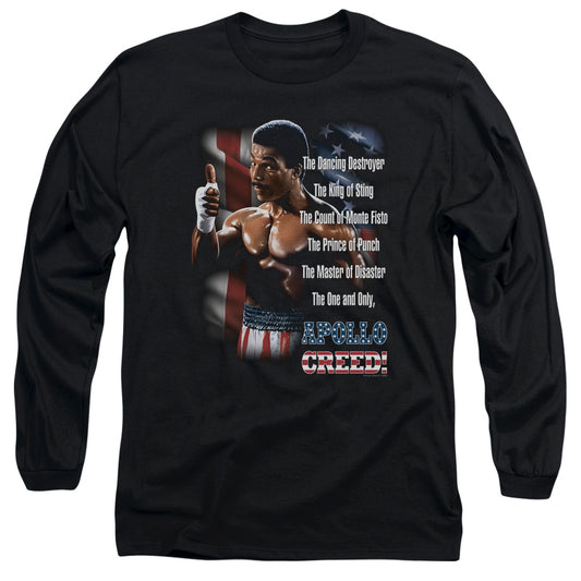 ROCKY II : THE ONE AND ONLY L\S ADULT T SHIRT 18\1 BLACK 2X