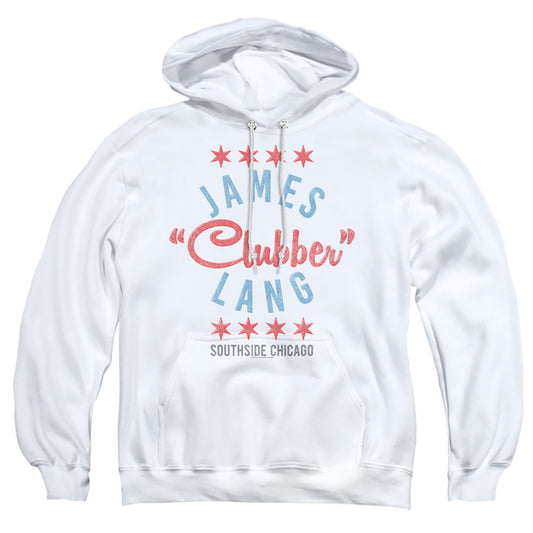 ROCKY III : CLUBBER ADULT PULL OVER HOODIE White 2X