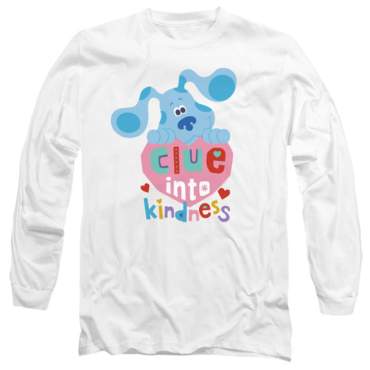 BLUE'S CLUES AND YOU : CLUE INTO KINDNESS L\S ADULT T SHIRT 18\1 White 2X