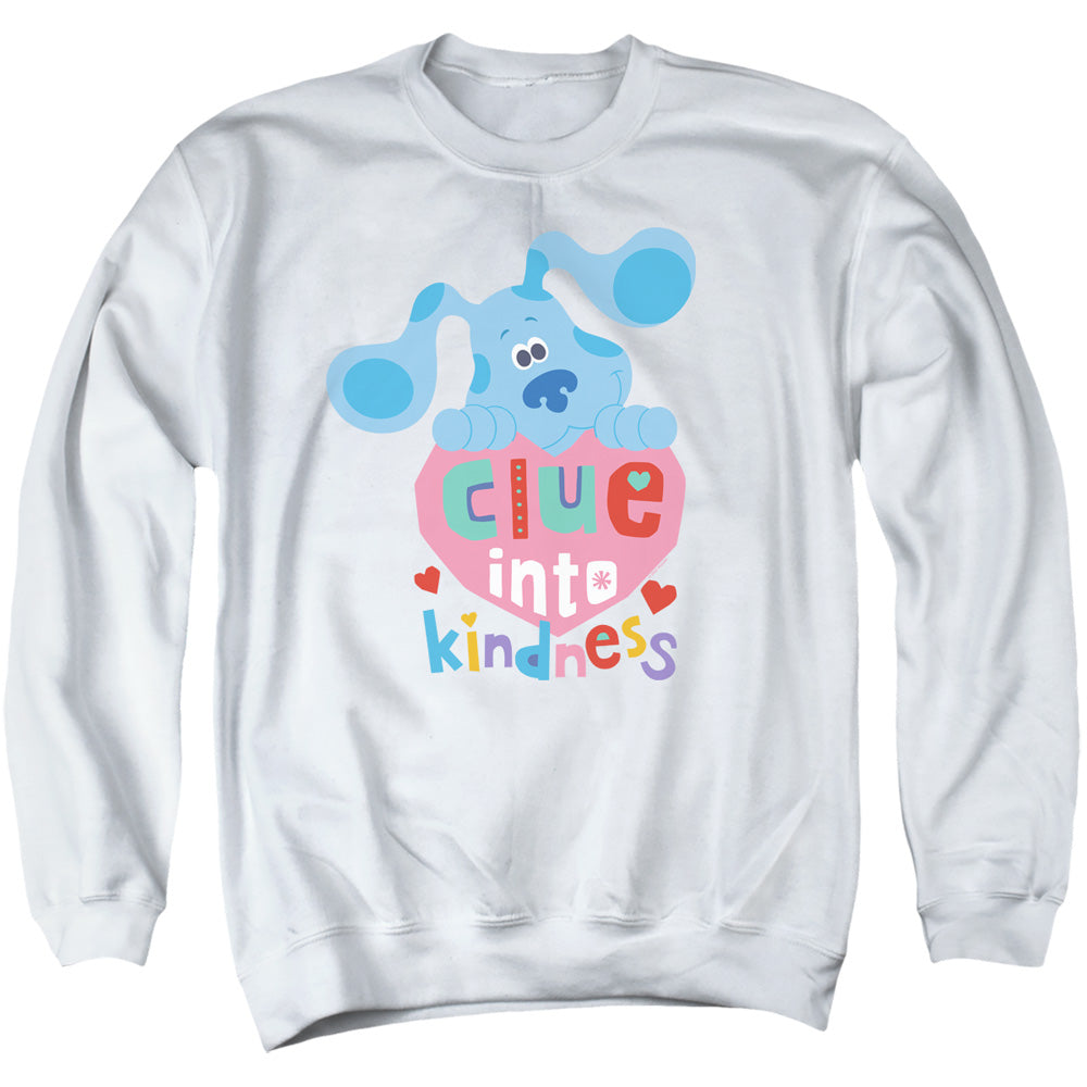 BLUE'S CLUES AND YOU : CLUE INTO KINDNESS ADULT CREW SWEAT White MD