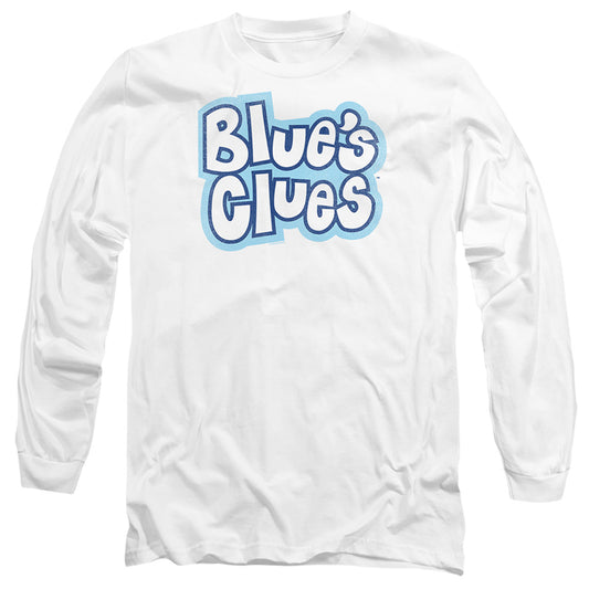 BLUE'S CLUES : BLUE'S CLUES VINTAGE LOGO L\S ADULT T SHIRT 18\1 White 2X