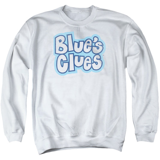 BLUE'S CLUES : BLUE'S CLUES VINTAGE LOGO ADULT CREW SWEAT White 2X