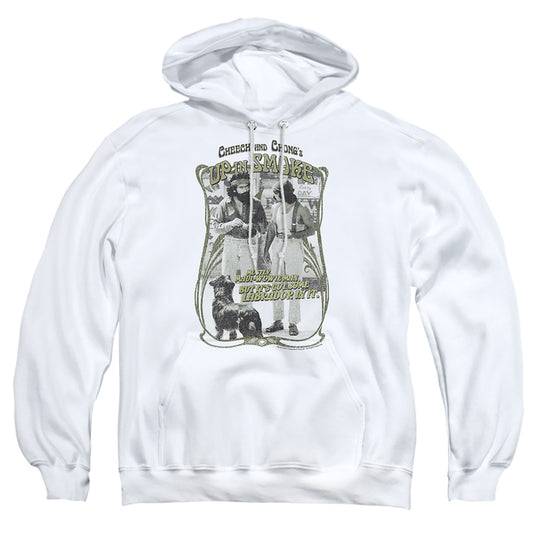 UP IN SMOKE : LABRADOR ADULT PULL OVER HOODIE White LG