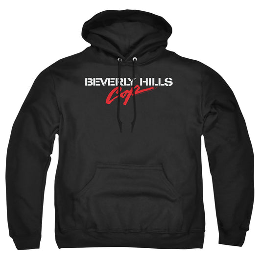 BEVERLY HILLS COP : LOGO ADULT PULL OVER HOODIE Black 2X