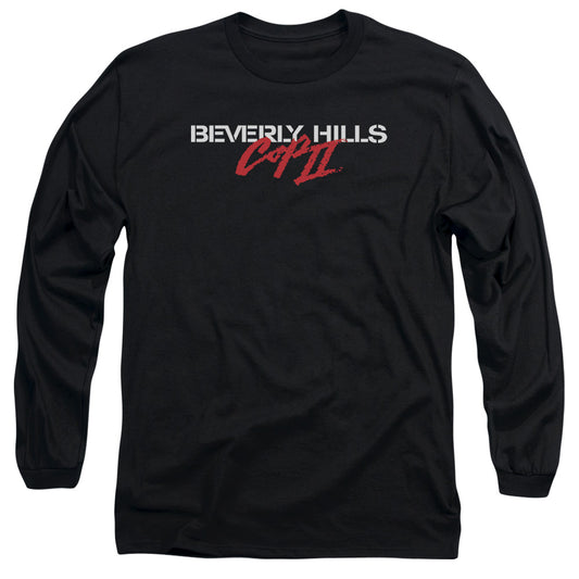 BEVERLY HILLS COP II : LOGO L\S ADULT T SHIRT 18\1 BLACK XL