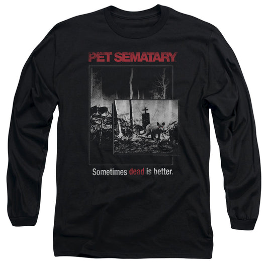 PET SEMATARY : CAT POSTER L\S ADULT T SHIRT 18\1 Black 2X