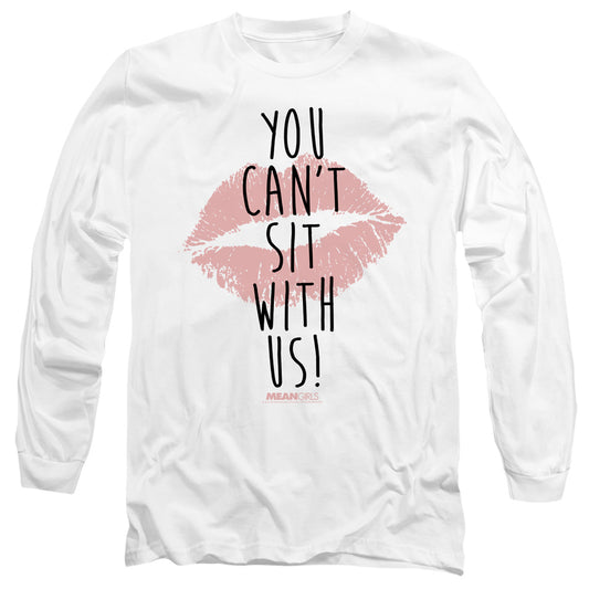 MEAN GIRLS : YOU CAN'T SIT WITH US L\S ADULT T SHIRT 18\1 White SM