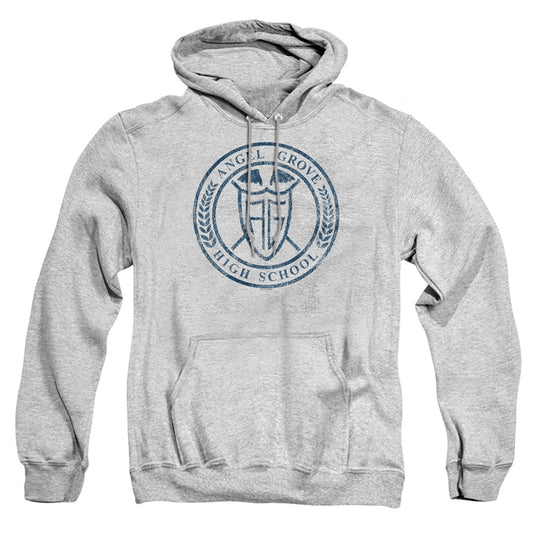 POWER RANGERS : ANGEL GROVE HS ADULT PULL OVER HOODIE Athletic Heather SM