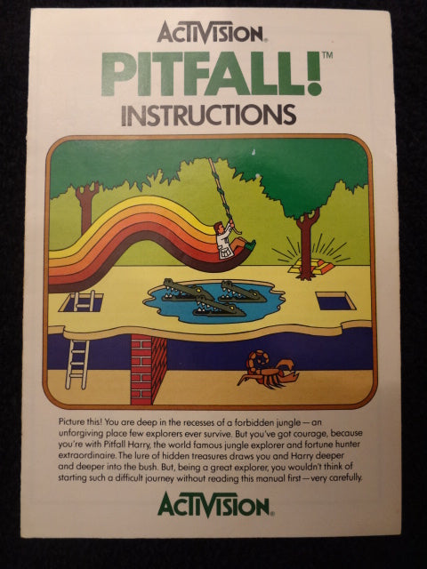 Pitfall Instruction Booklet Atari 2600