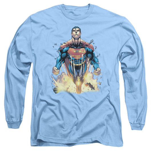 SUPERMAN : #224 COVER L\S ADULT T SHIRT 18\1 CAROLINA BLUE XL