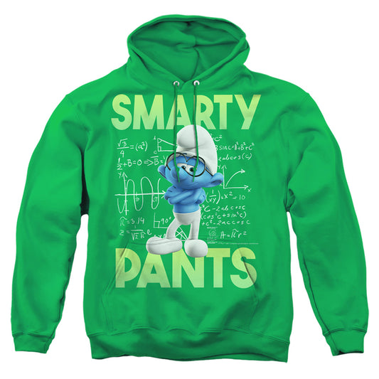SMURFS : BRAINY ADULT PULL OVER HOODIE Kelly Green SM