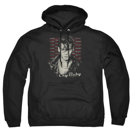 CRY BABY : DRAPES AND SQUARES ADULT PULL OVER HOODIE Black 2X