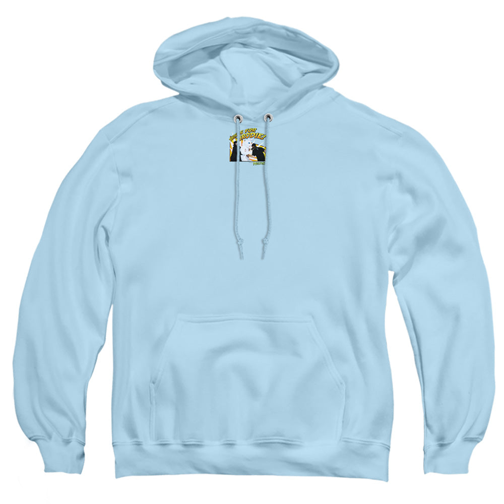 MALLRATS : BUNNY BEATDOWN ADULT PULL OVER HOODIE LIGHT BLUE MD