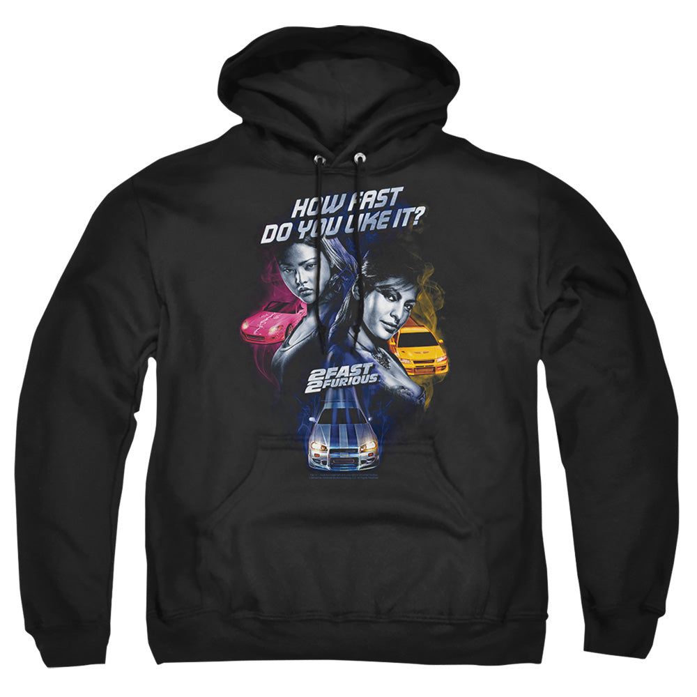 2 FAST 2 FURIOUS : FAST WOMEN ADULT PULL-OVER HOODIE Black 2X