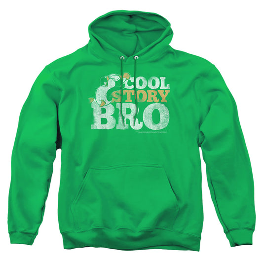 CHILLY WILLY : COOL STORY ADULT PULL OVER HOODIE KELLY GREEN MD
