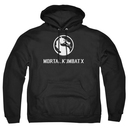 MORTAL KOMBAT X : DRAGON LOGO ADULT PULL OVER HOODIE Black XL