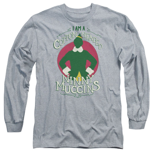 ELF : COTTON HEADED L\S ADULT T SHIRT 18\1 Athletic Heather 2X
