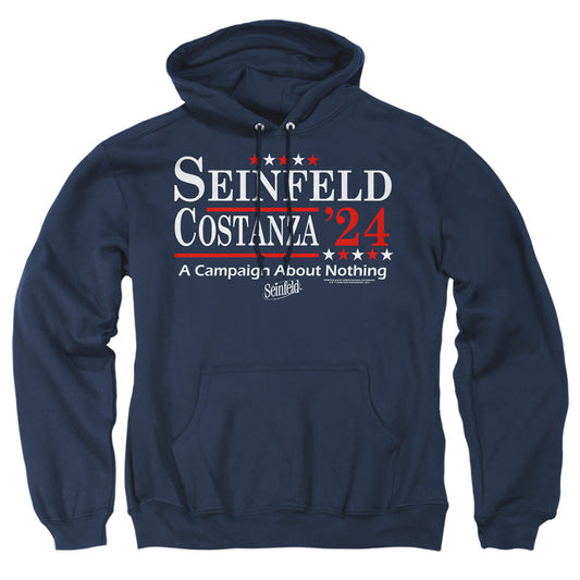SEINFELD : ELECTION TEE ADULT PULL OVER HOODIE Navy MD