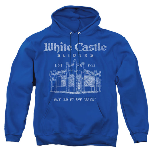WHITE CASTLE : BY THE SACK ADULT PULL OVER HOODIE Royal Blue LG