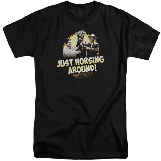ABBOTT AND COSTELLO : HORSING AROUND S\S ADULT TALL BLACK XL