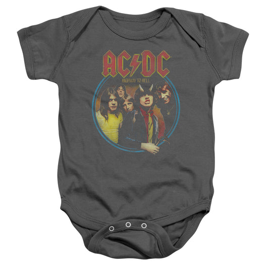 AC\DC : HIGHWAY TO HELL INFANT SNAPSUIT Charcoal LG (18 Mo)
